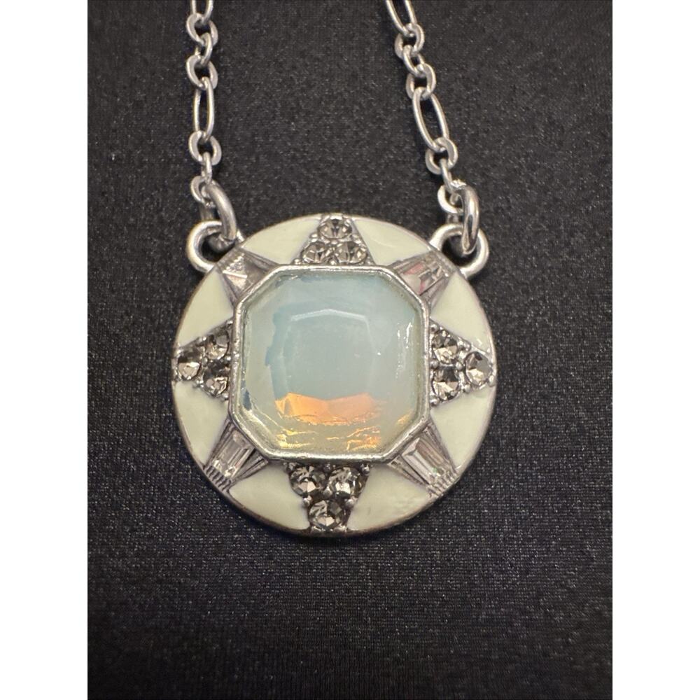 Lia Sophia Mint Meltaway Silver Tone Figaro Chain Necklace